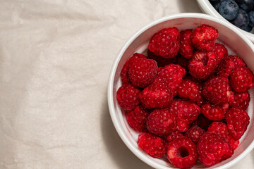 
fresh raspberries from the forest healthy for diet