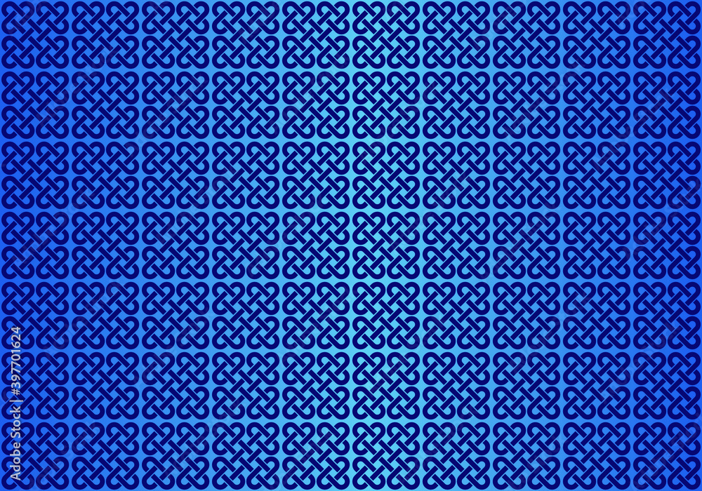 Poster vector background - geometric celtic pattern on a gradient background