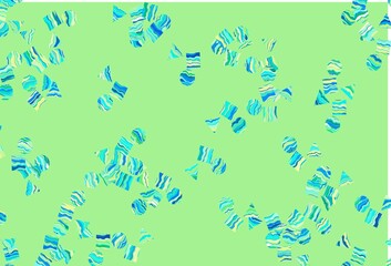 Light Blue, Yellow vector backdrop with lines, circles, rhombus.