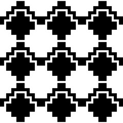 Inca crosses seamless pattern. Ethnic ornament. Folk background. Geometric wallpaper. Grid image. Tribal motif. Ancient mosaic. Digital paper, web design, textile print, abstract. Vector artwork.