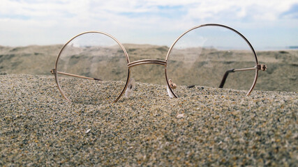 Glasses in the beach