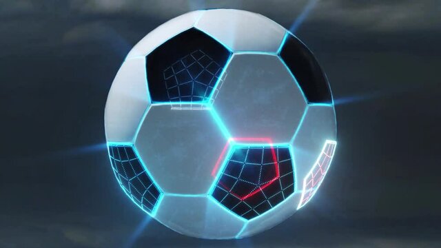 Abstract Football Soccer Ball 4k