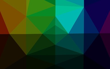 Dark Multicolor, Rainbow vector low poly layout.