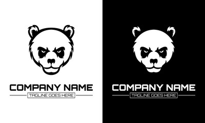 Ilustration vector graphic of  Panda Head Logo Design Template. Modern Design. Panda logo.