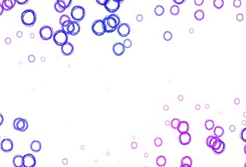 Light Pink, Blue vector texture with disks.