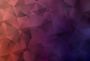 Dark Pink, Red vector triangle mosaic texture.