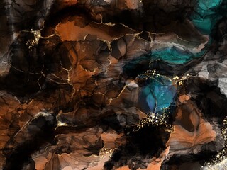 Hand drawing marble texture background.