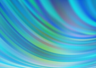 Light Blue, Green vector background with curved circles.