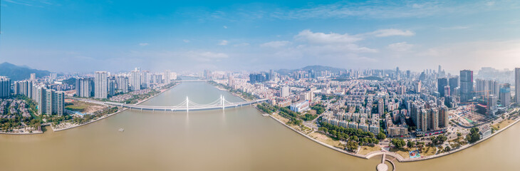 Fototapeta na wymiar Aerial photography China Zhuhai city architecture landscape skyline