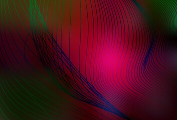 Dark Green, Red vector abstract bright pattern.