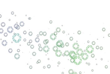 Light Blue, Green vector backdrop with dots.