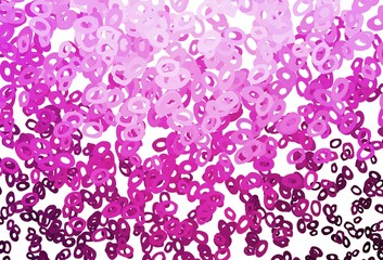 Light Pink vector background with bubbles.