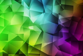 Light Pink, Green vector polygonal pattern.