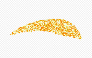 Gold Sparkle Falling Transparent Background. 