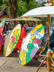 Colourful umbrellas for sale
