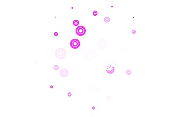 Light Pink vector texture with disks.