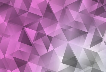 Light Pink vector triangle mosaic background.