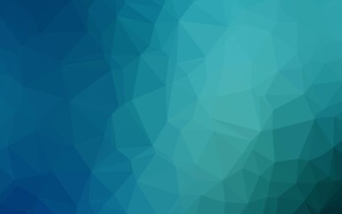 Light BLUE vector shining triangular template.