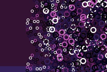 Light Pink vector template with circles.