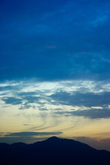 sunset in the mountains