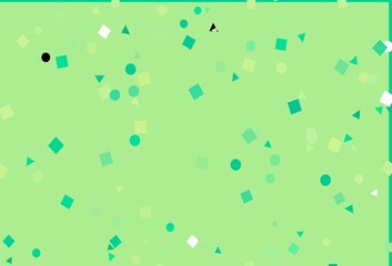 Light Green, Yellow vector cover in polygonal style with circles.