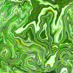 Green abstract background. Green waves.