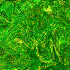 Green abstract background. Green waves.