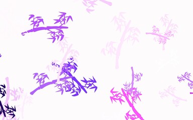 Light Purple vector elegant background with branches.