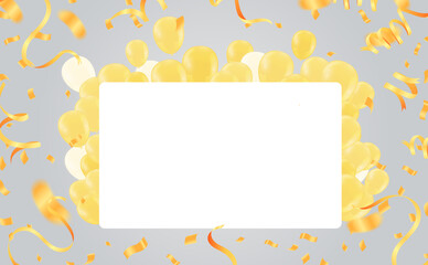 Celebration background templates are used for New Years events, parties, birthdays, and any other event that consists of a cheerful theme with golden balloons.