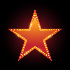 Obraz premium Vector star banner golden vip casino 