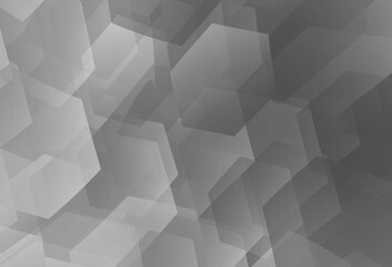 Light Gray vector template in hexagonal style.