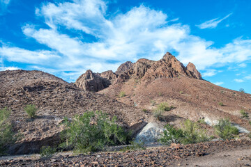 An overlooking view of nature in Yuma, Arizona