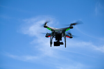 Fototapeta na wymiar drone flying in the sky