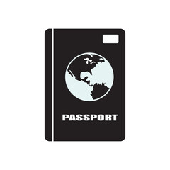 Passport icon design template vector isolated illustration