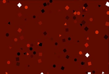 Fototapeta na wymiar Light Red vector background with triangles, circles, cubes.