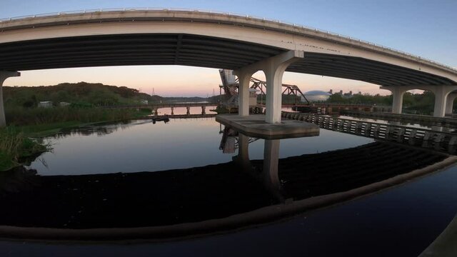 Train bridge over St. Johns River