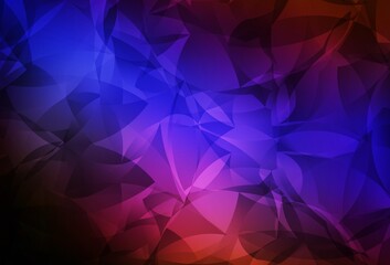 Dark Blue, Red vector low poly background.