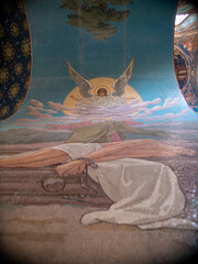 Kirchliche religiöse Malerei in der Auferstehungskirche in Sankt Petersburg 