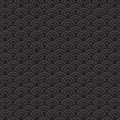 Wave Pattern Vector Design. Fish skin. Backgrounds. Black
