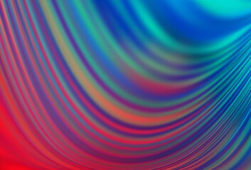 Light Blue, Red vector background with bent lines.