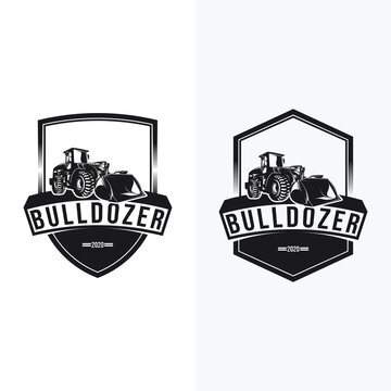 Set of bulldozer logo design