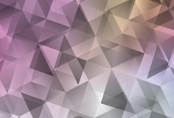 Obraz premium Light Pink, Yellow vector gradient triangles pattern.
