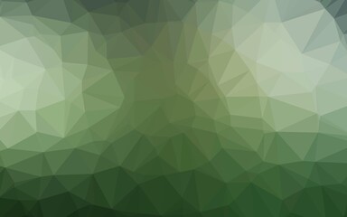 Light Green vector polygonal pattern.