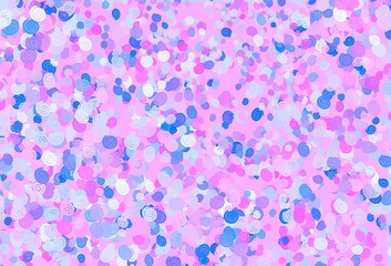 Light Pink, Blue vector background with liquid shapes.