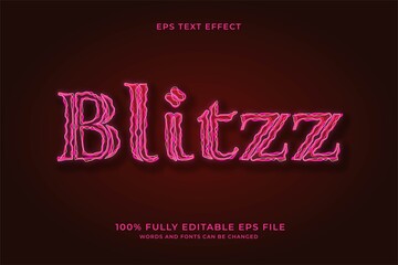 Blitzz lightning editable text effect