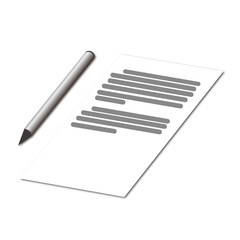 ペンと紙のイラスト