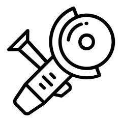 Angle grinders Concept, Blacksmith Power Tools Vector Icon Design, Arc welding equipment and Metal Work Symbol on white background, Construction and Industrial manufacturing Sign 