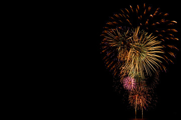 Festival Fireworks on Black backgrounds