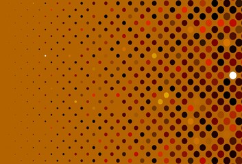 Dark Orange vector cover with spots.