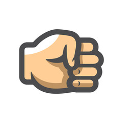 Fist Hand Fingers Vector icon Cartoon illustration